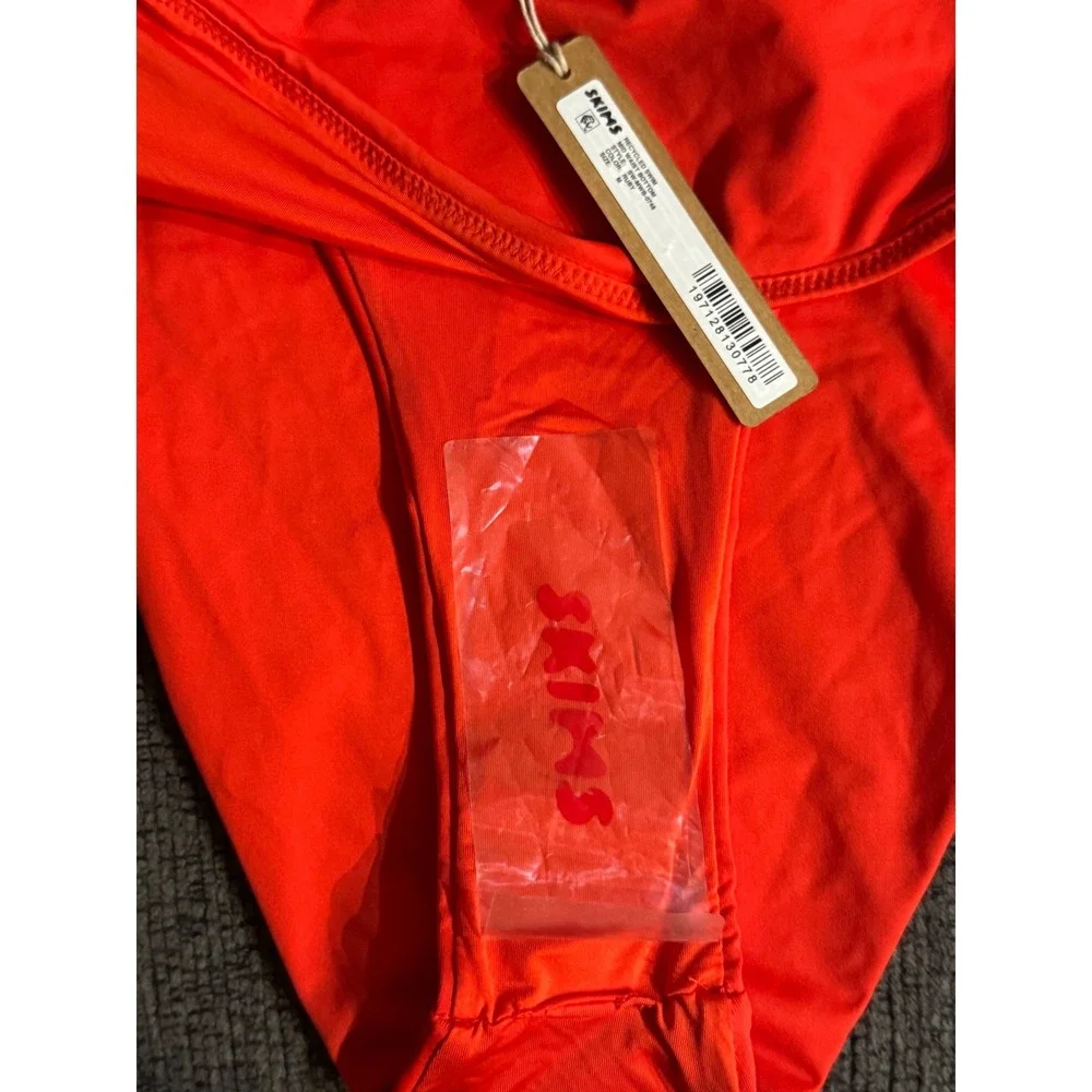 SKIMS Recycled Swim Mid Waist Bottom Ruby Red Bikini SW-MWB-0748 Womens Medium